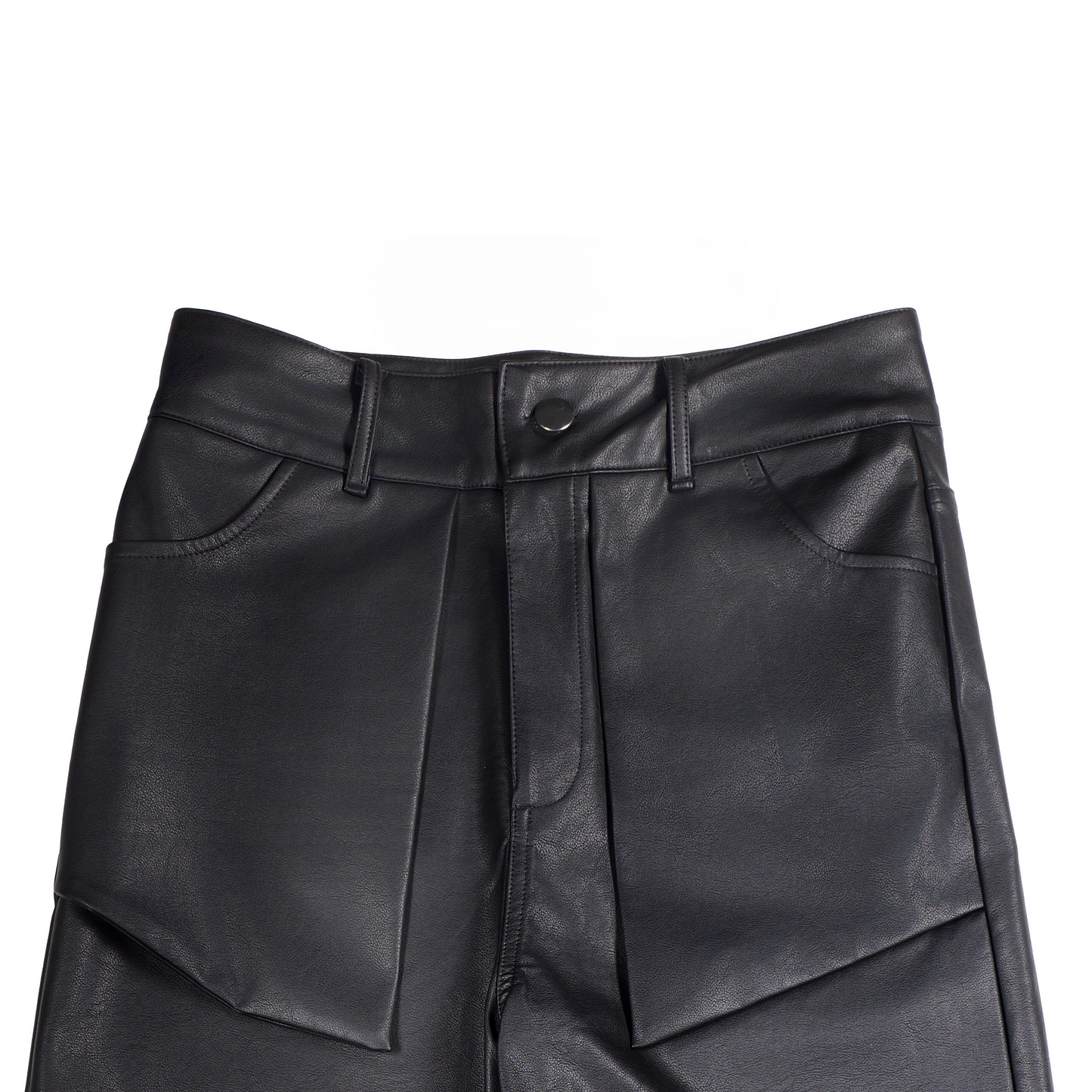 Quần da ống rộng unisex