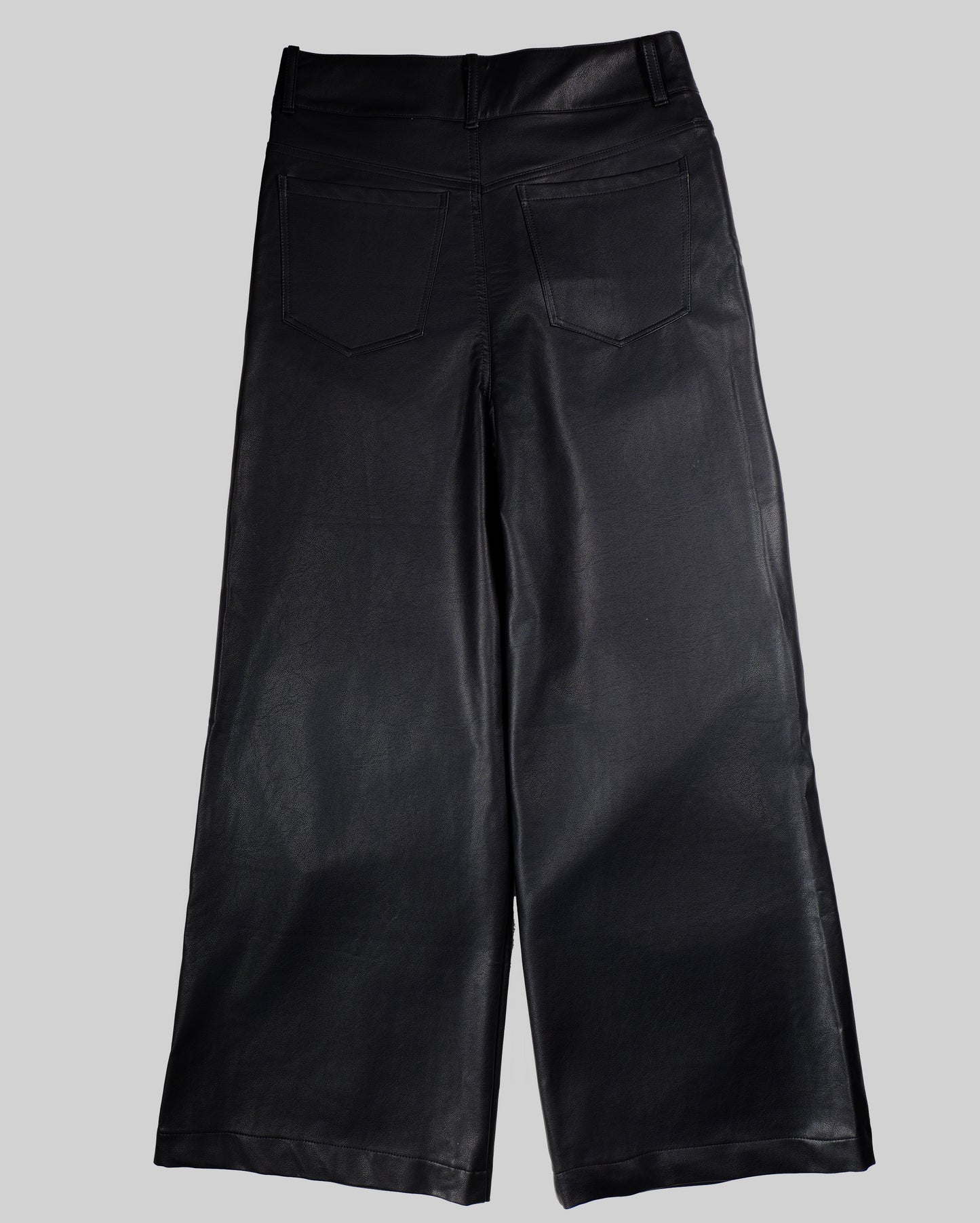 Quần da ống rộng unisex
